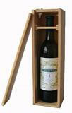 wooden wine box with slide lid